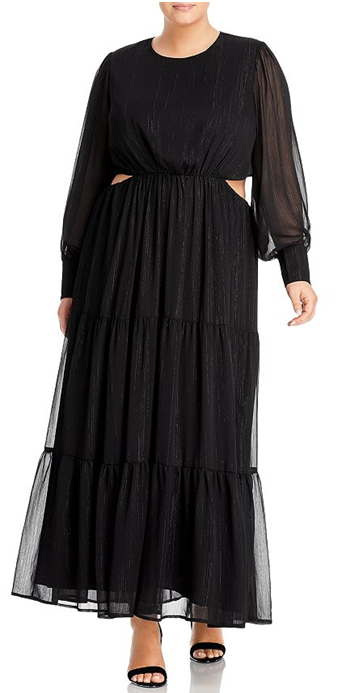 Plus Gina Tiered Cutout Maxi Dress