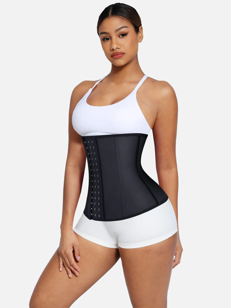 Feelingirl Latex Waist Trainer Waist Cincher Corset
